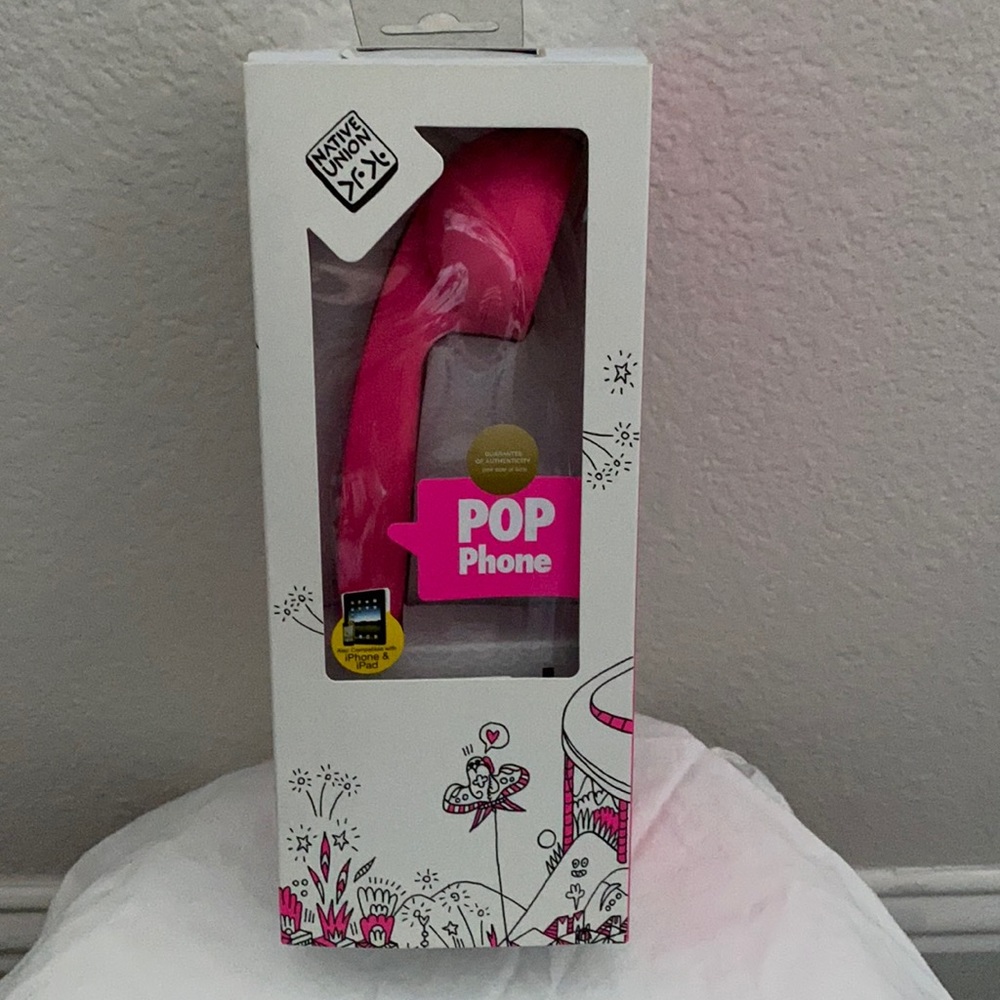 Native Union POP Phone Retro NEON PINK Handset
